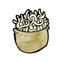 cartoon bowl of spaghetti