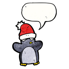 cartoon penguin wearing hat