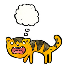 frightened tiger cartoon