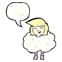 cartoon girl talking