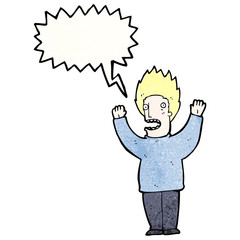 terrified man cartoon