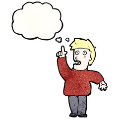 cartoon man with thought bubble