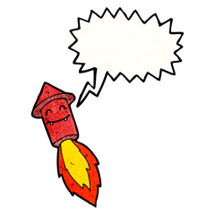 cartoon firework rocket