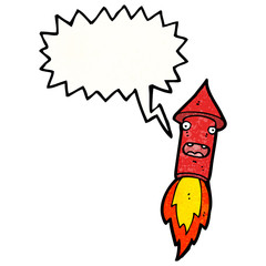 cartoon firework rocket