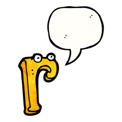 cartoon letter r