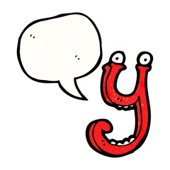 Obraz premium cartoon letter y