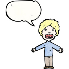cartoon shocked boy