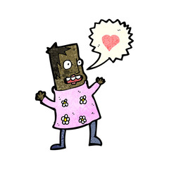 cartoon crazy woman in love