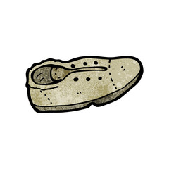 cartoon single old shoe