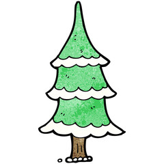 Fototapeta premium cartoon christmas tree