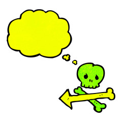 cartoon skull and crossbones