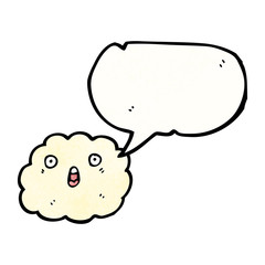 cartoon cloud with speech bubble