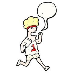 cartoon running man