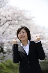 桜とフレッシャーズ