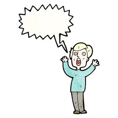 shrieking man cartoon