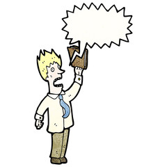 shouting businessman cartoon