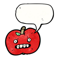 cartoon ugly apple
