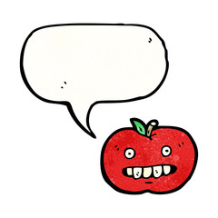 cartoon ugly apple