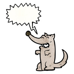 cartoon little wolf