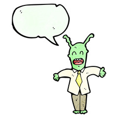 cartoon little alien