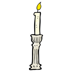 Obraz premium old candlestick cartoon