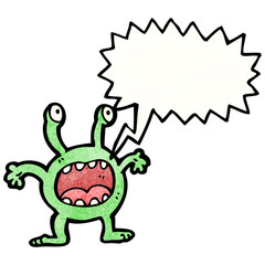 shouting monster cartoon