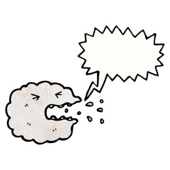 sneezing raincloud cartoon