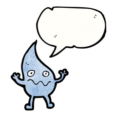 rain drop cartoon character