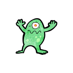 cartoon alien monster