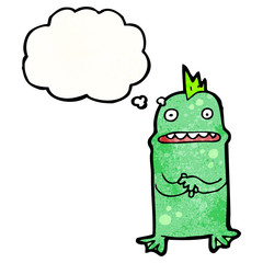 cartoon little, swamp monster