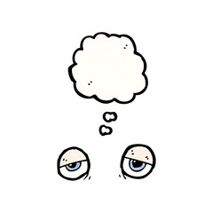 tired eyes cartoon