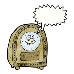 Retro cartoon with texture. Isolated on White.