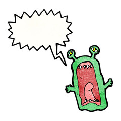 Retro cartoon with texture. Isolated on White.