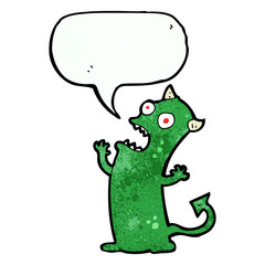 Obraz premium cartoon shouting monster