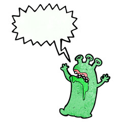 cartoon alien monster
