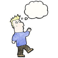 cartoon man waving goodbye