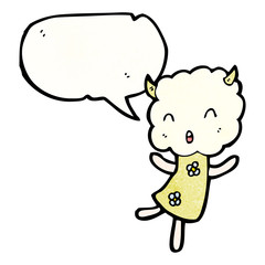 cute little cloud head monster