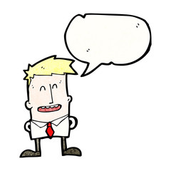 happy office worker cartoon