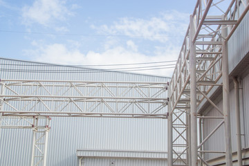 construction pipe bridge in factory