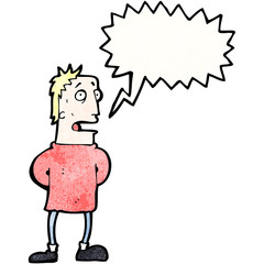 cartoon man calling out