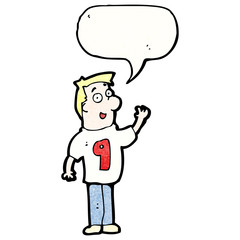 cartoon man in number 9 shirt