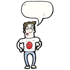cartoon man in number zero shirt