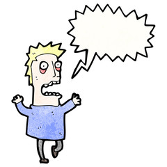 terrified man cartoon