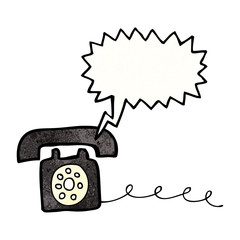 cartoon ringing telephone