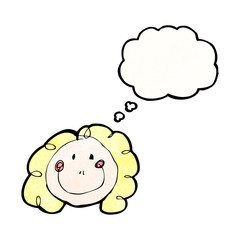 child's drawing of a smiling woman