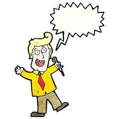 cartoon game show host