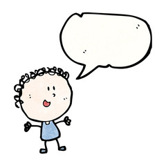 cartoon happy doodle woman