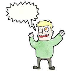 shouting mad man cartoon