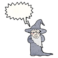 shouting wizard cartoon