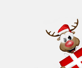 Fototapeta na wymiar Merry Christmas Reindeer